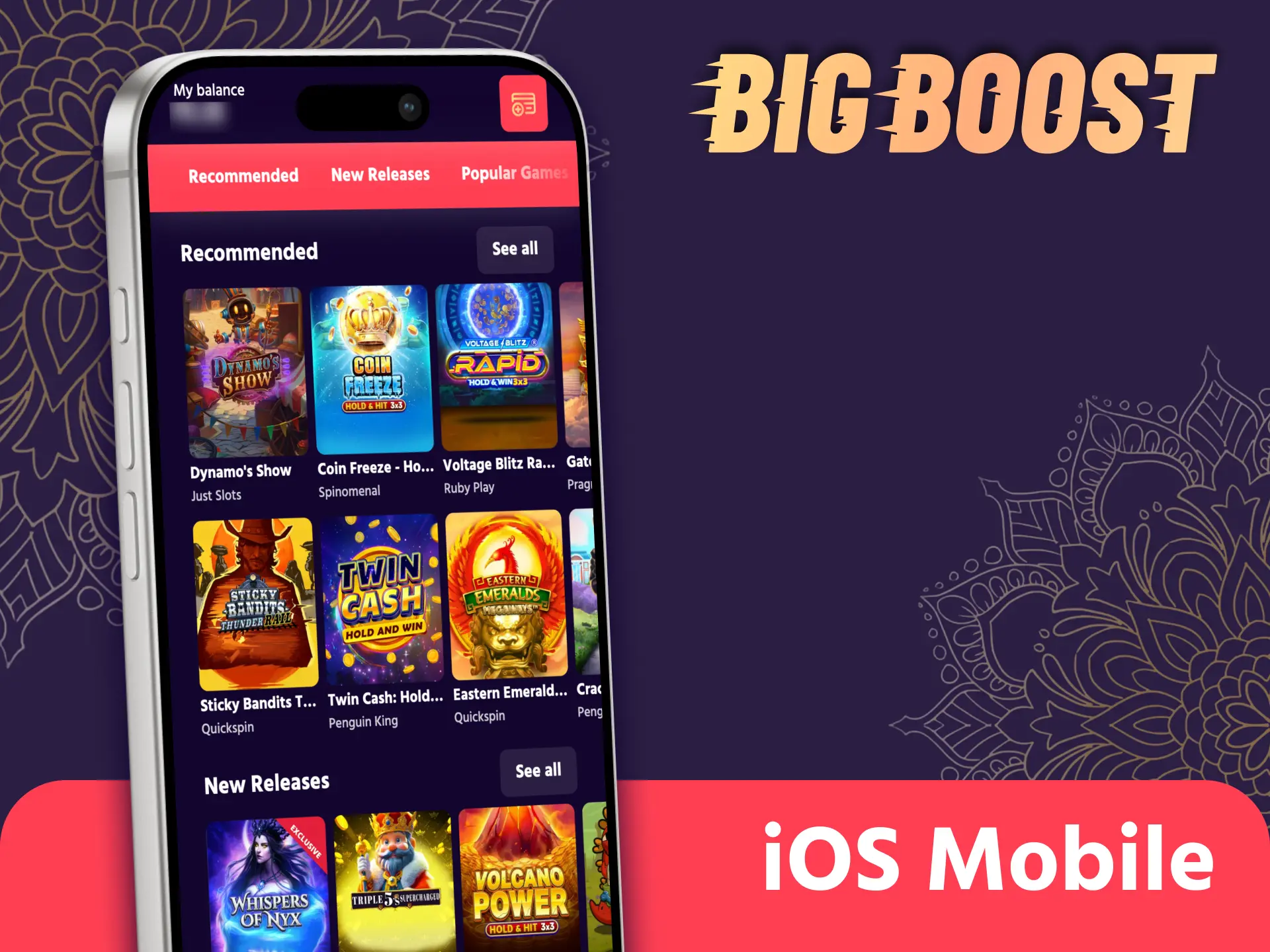 You can use the mobile version of the Big Boost website.
